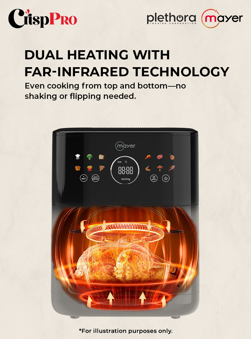 Double Heating Air Fryer with Mist