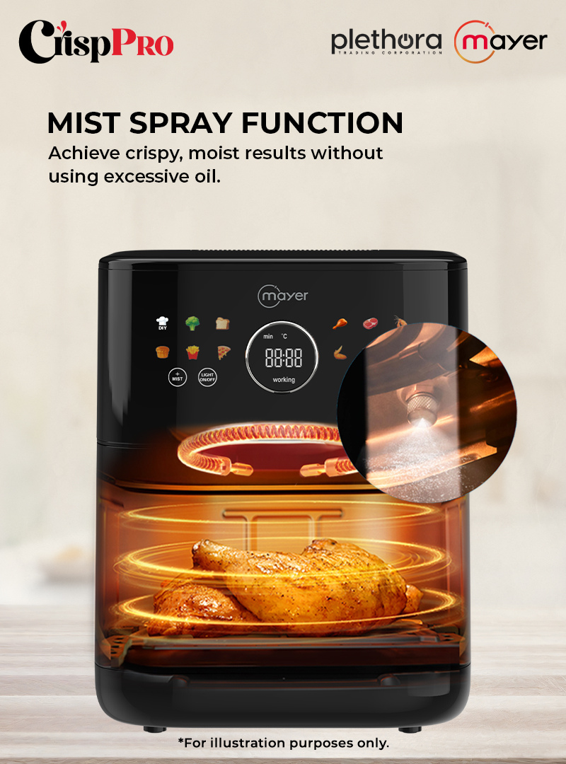 Double Heating Air Fryer with Mist