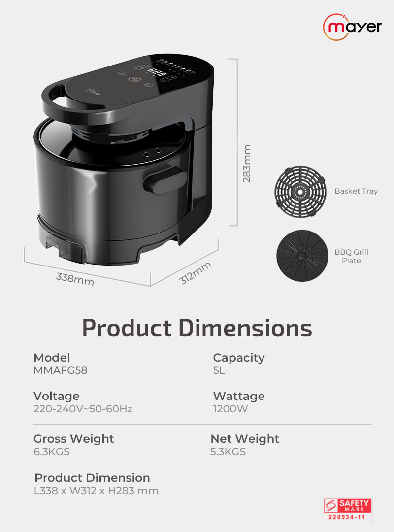 2 in 1 Air Fryer And Smokeless BBQ Grill
