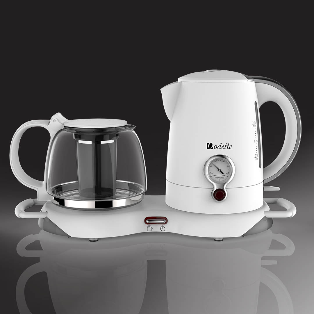 ODETTE Electric Kettle 1.0L with Warmer plate