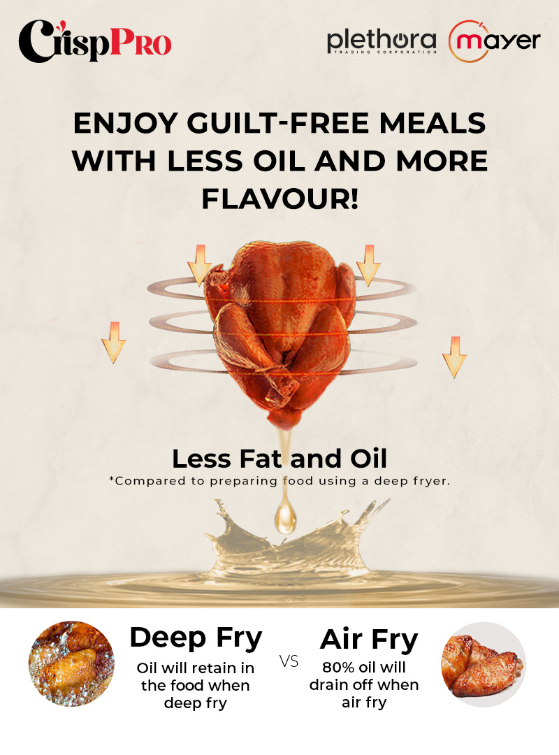 Double Heating Air Fryer with Mist