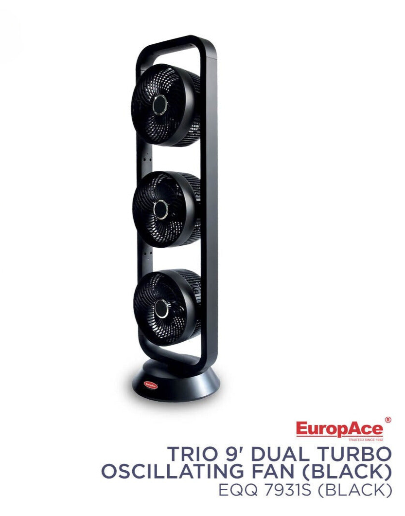 EUROPACE Fan- Oscillation Trio 9" - EQQ 7931S Black