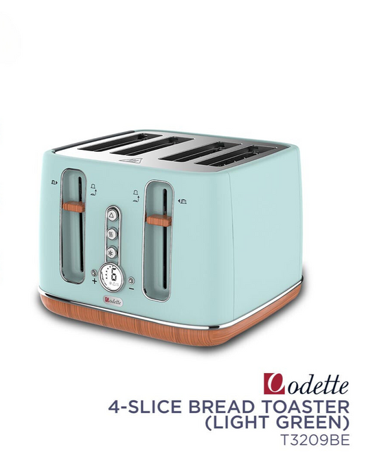 Odette 4 Slice Bread Toaster - T3209BE Light Green