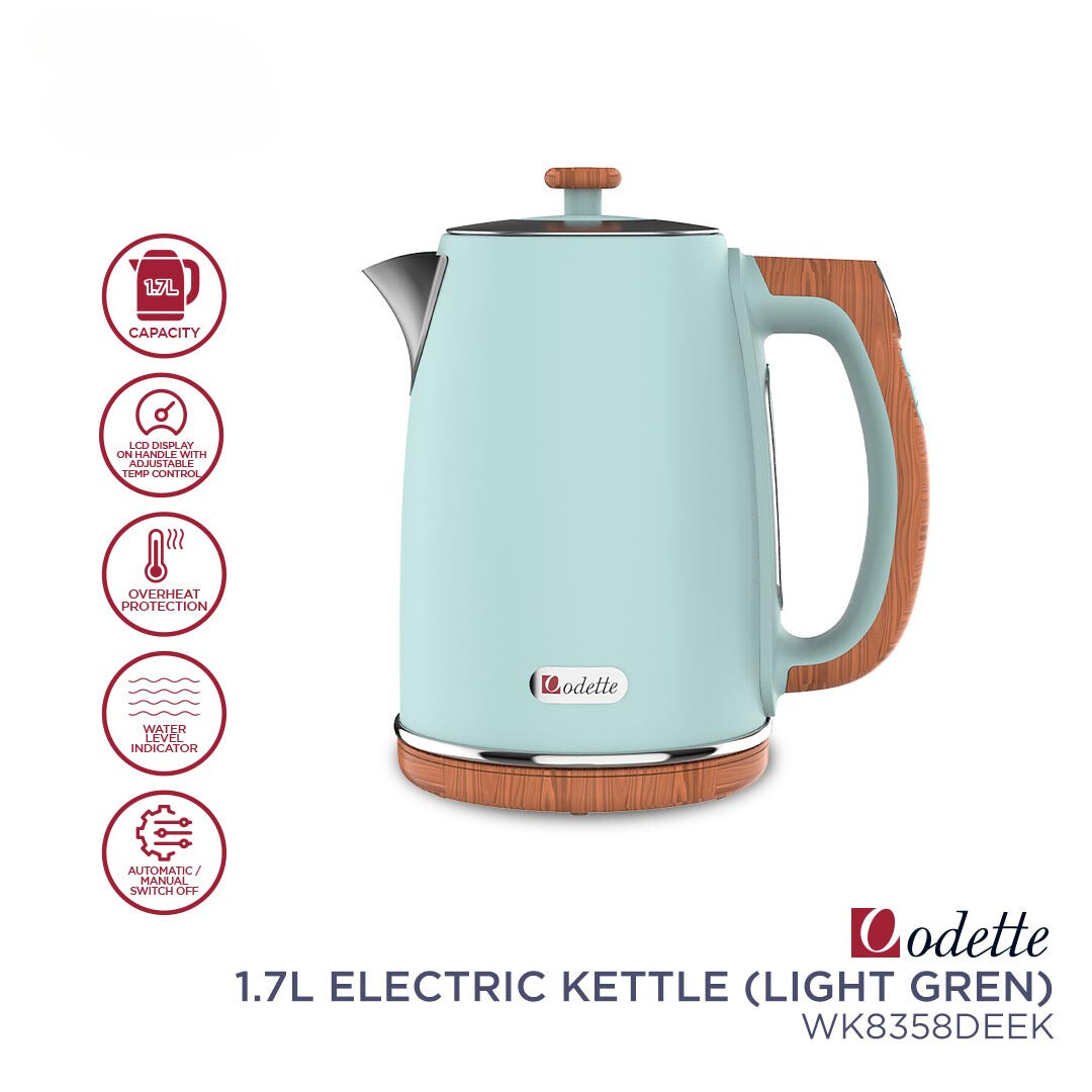 ODETTE Electric Kettle 1.7L - WK8358DEEK LIGHT GREEN