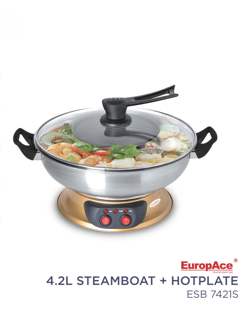 EUROPACE Steamboat with Hotplate 4.2L