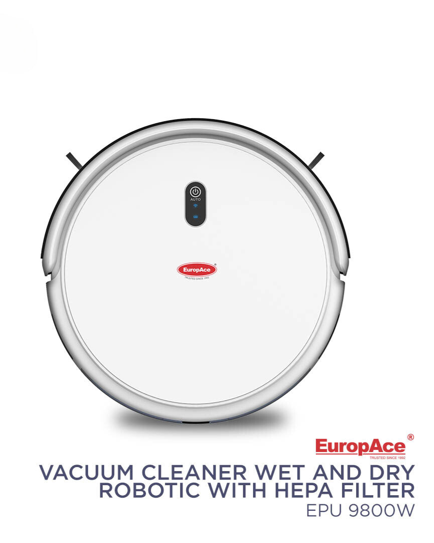 EUROPACE Vacuum Cleaner Wet and Dry Robotic with Hepa Filter