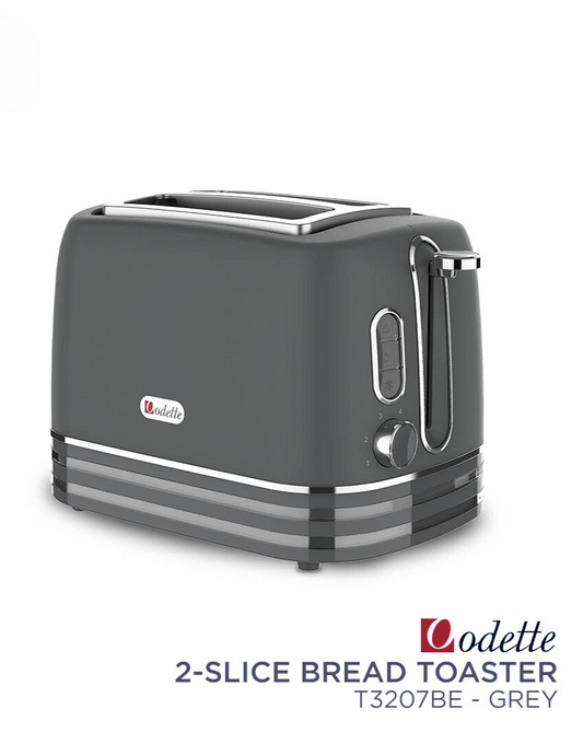 ODETTE 2 Slice Bread Toaster - T3207BE Grey