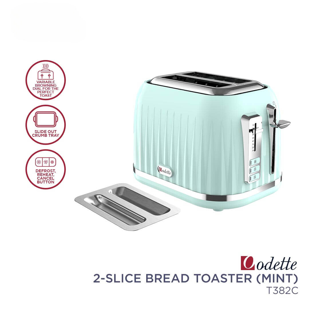 Odette 2 Slice Bread Toaster - T382C Mint