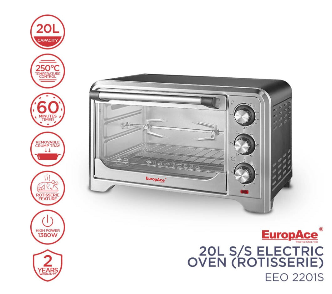 EUROPACE Electric Oven with Rotisserie 20L