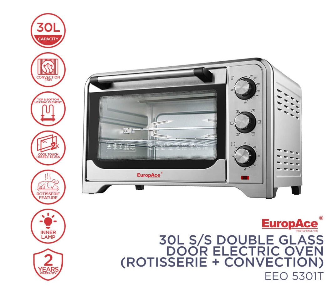 EUROPACE Electric Oven Rotisserie+Convection 30L