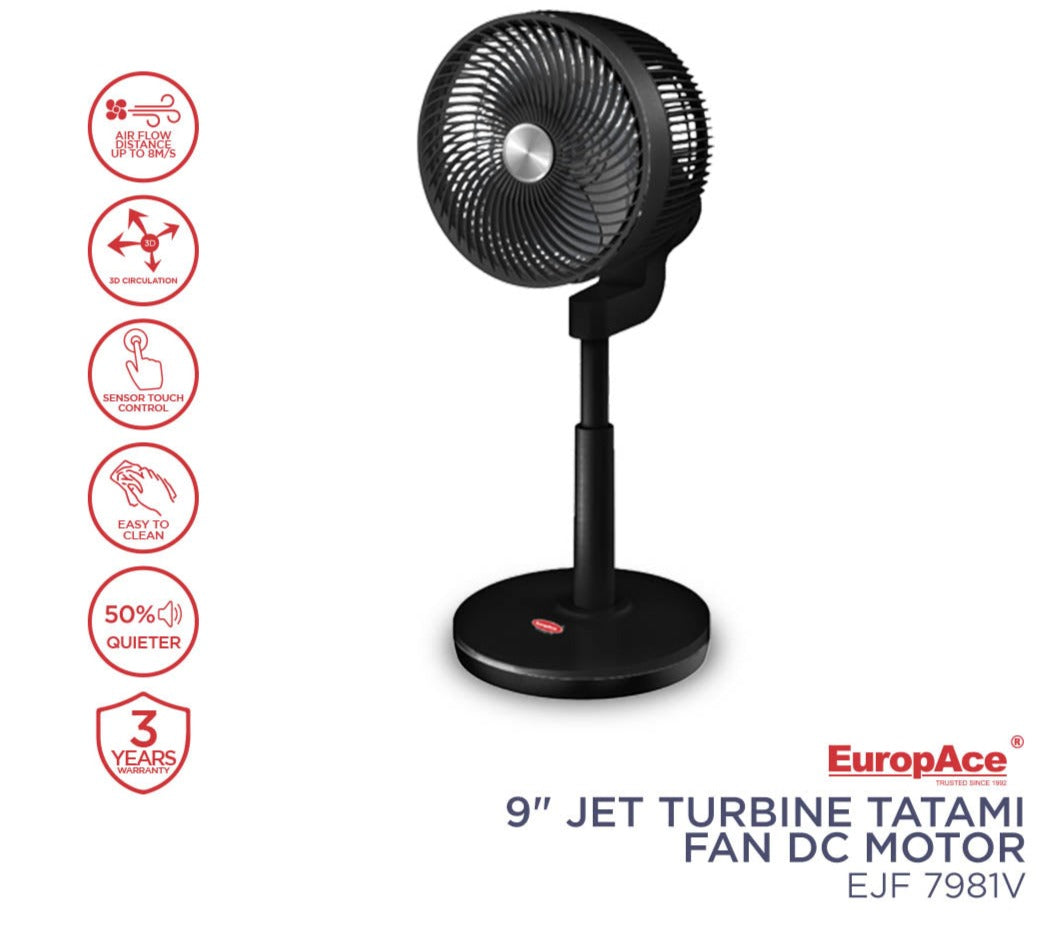 EUROPACE Fan- Jet Turbine Tatami DC Motor 9"- EJF 7981V