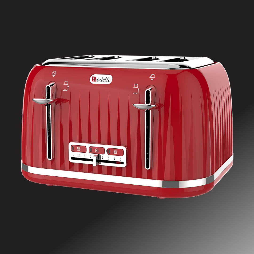 ODETTE 4 Slice Bread Toaster - T382D Red