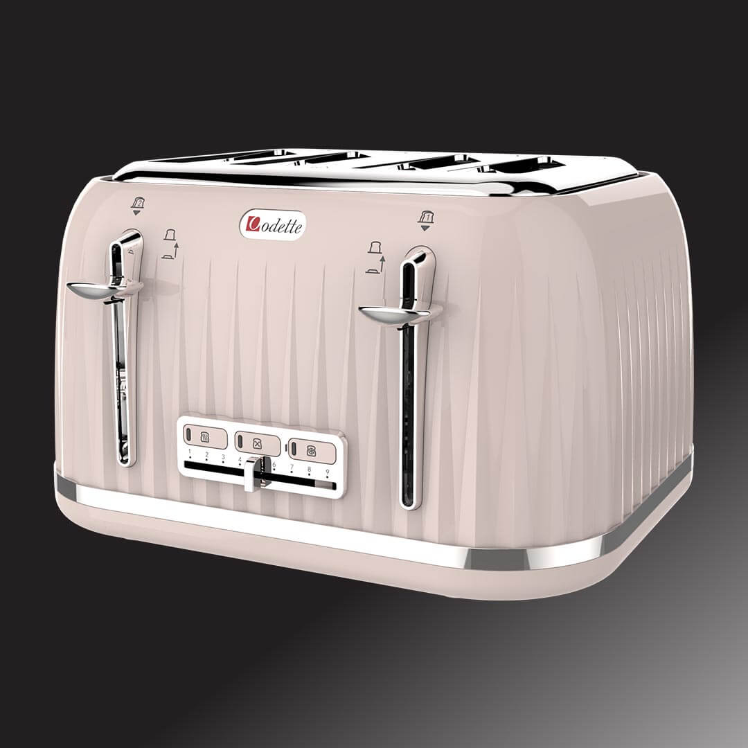 ODETTE 4 SLICE BREAD TOASTER - T382D PINK