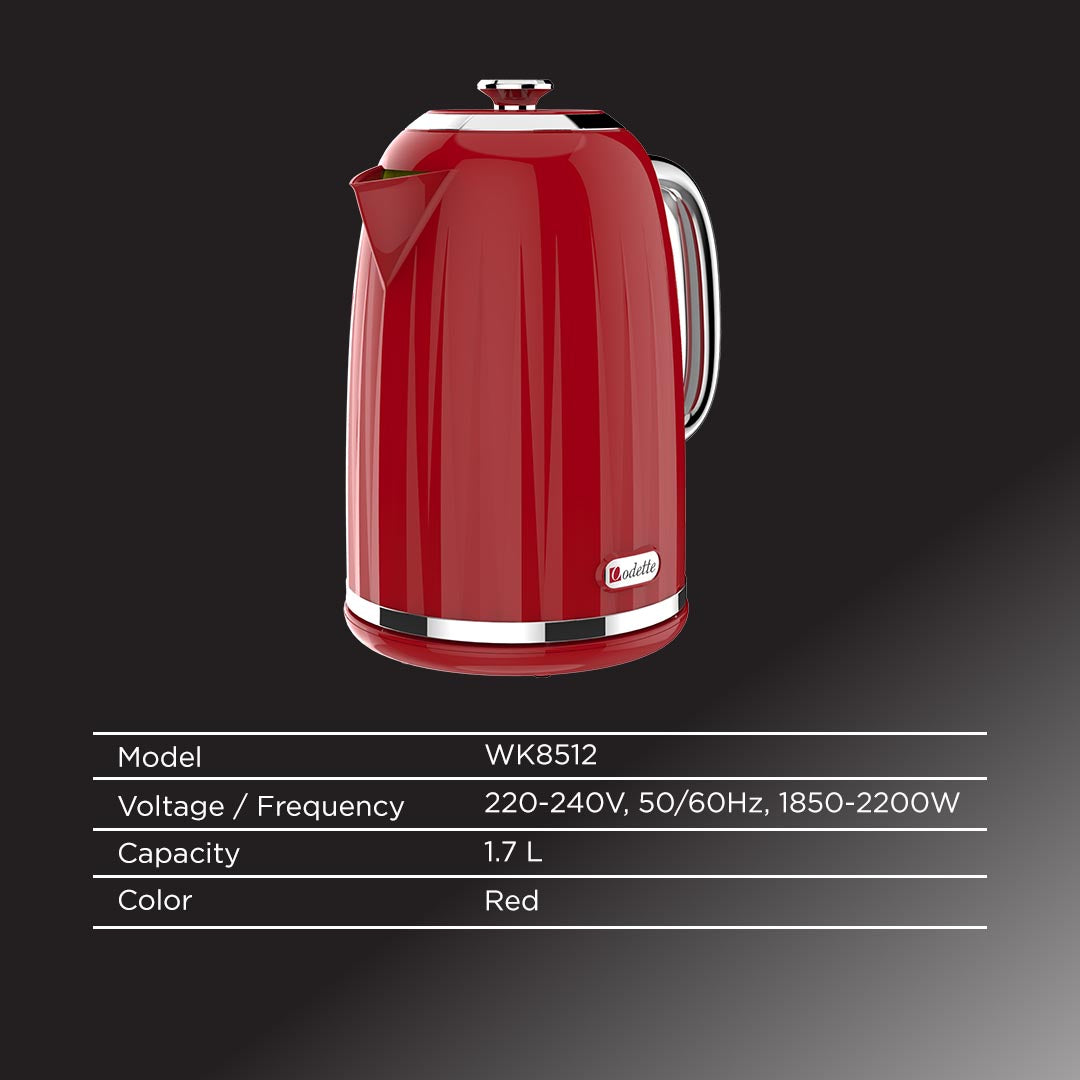 ODETTE Electric Kettle 1.7L - WK8512 Red