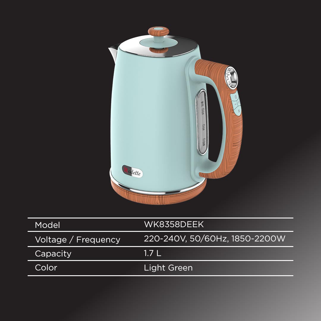 ODETTE Electric Kettle 1.7L - WK8358DEEK LIGHT GREEN