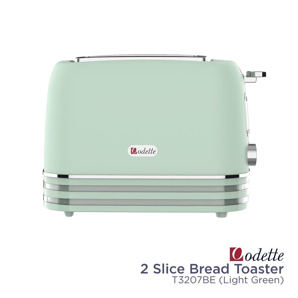 ODETTE 2 SLICE BREAD TOASTER - T3207BE LIGHT GREEN